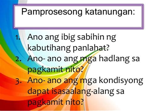 Kabutihang Panlahat: Kahulugan at Halimbawa .